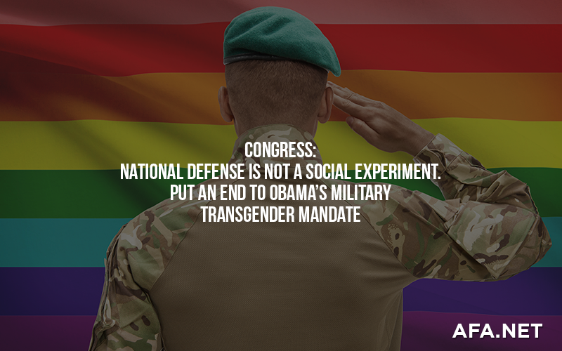 Urge Congress to end military transgender policy