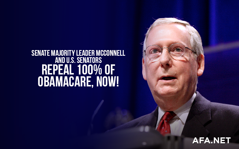 Senators, Repeal ALL of Obamacare Now!