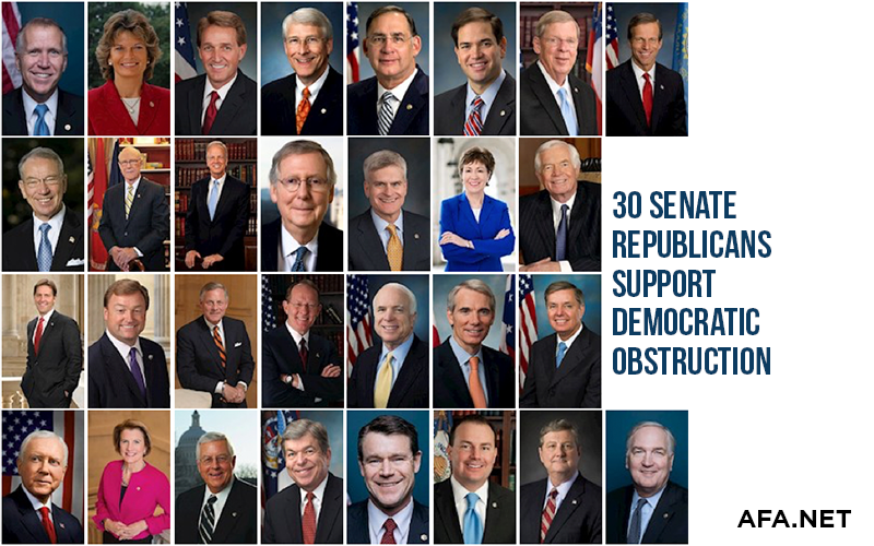 30 Senate Republicans defending Democratic Obstruction