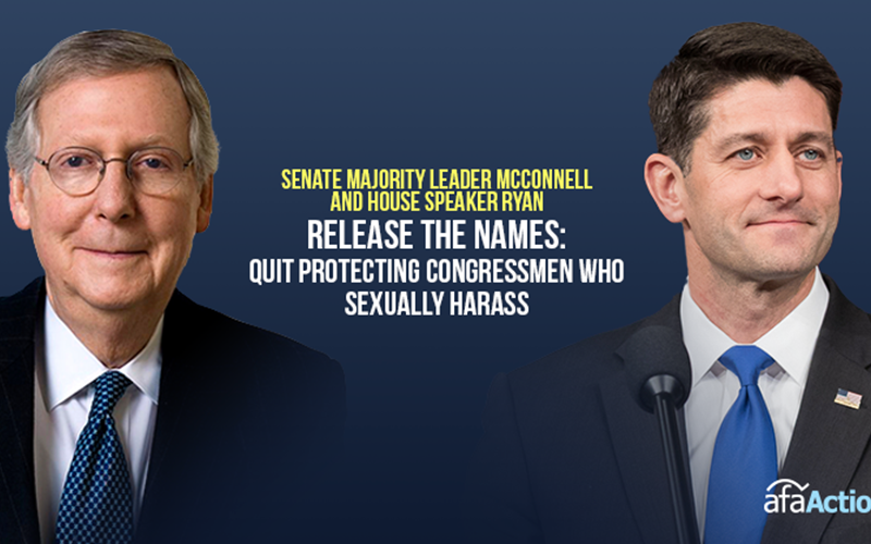 Tell Sen. McConnell and Speaker Ryan to quit protecting perverts in Congress
