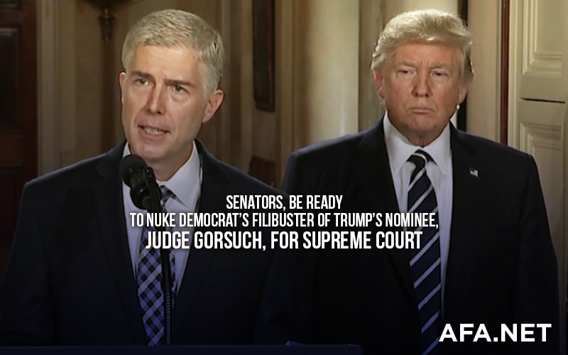 Tell Senators to 'Nuke' Democrat Filibuster