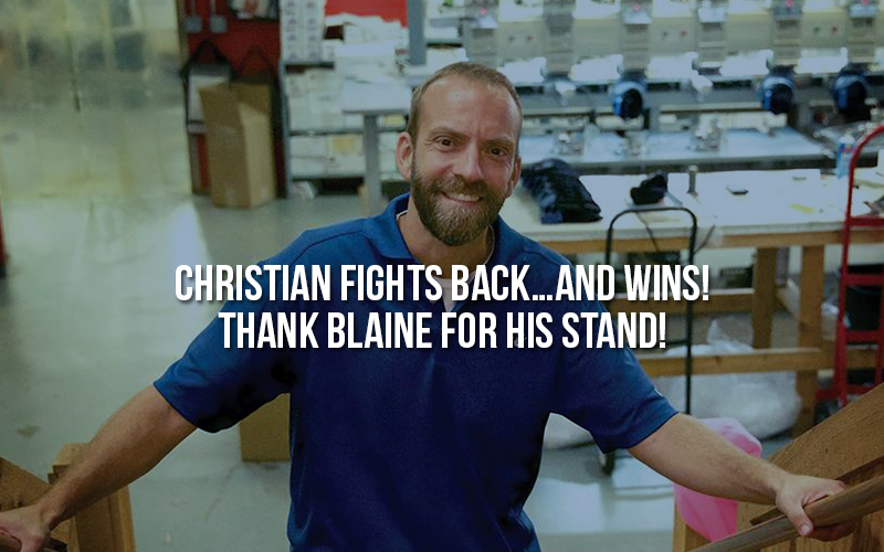 Christian business owner fights back…and wins! Thank him for his stand!