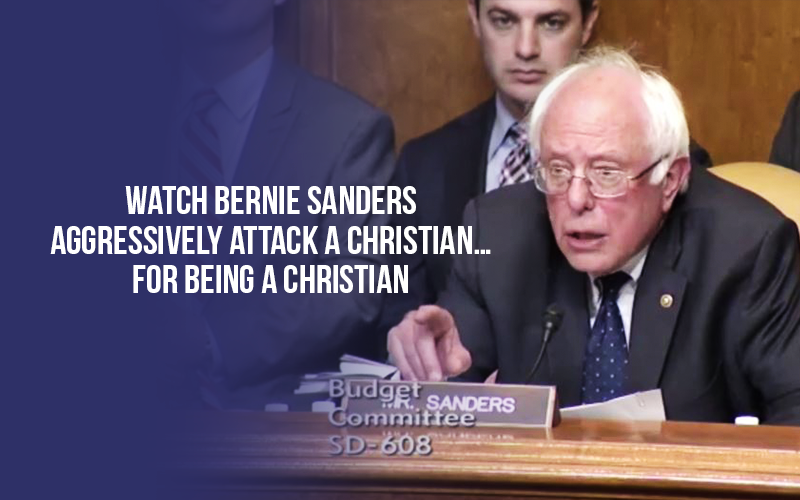 Watch Bernie Sanders Aggressively Attack a Christian...for being a Christian