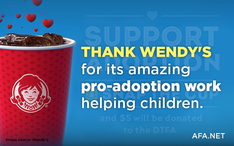 Thank Wendy's for its amazing pro-adoption work helping children