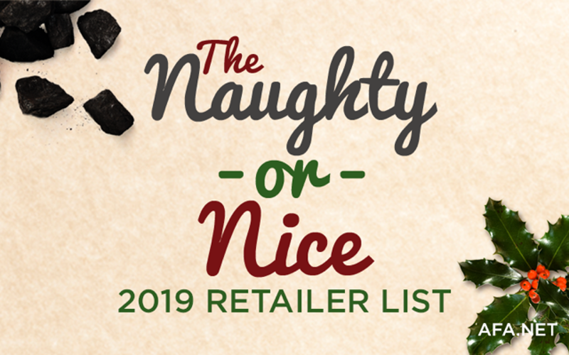Here it is! AFA's 2019 ‘Naughty or Nice’ Christmas Shopping List