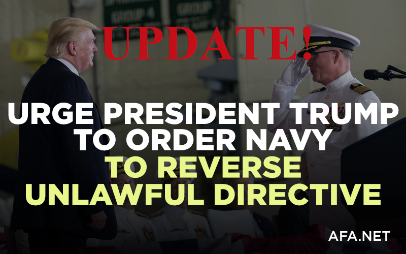 Navy reverses policy after AFA issues alert: Church attendance now allowed