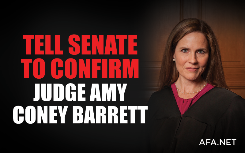 Tell Senators to Confirm Judge Amy Barrett to Supreme Court