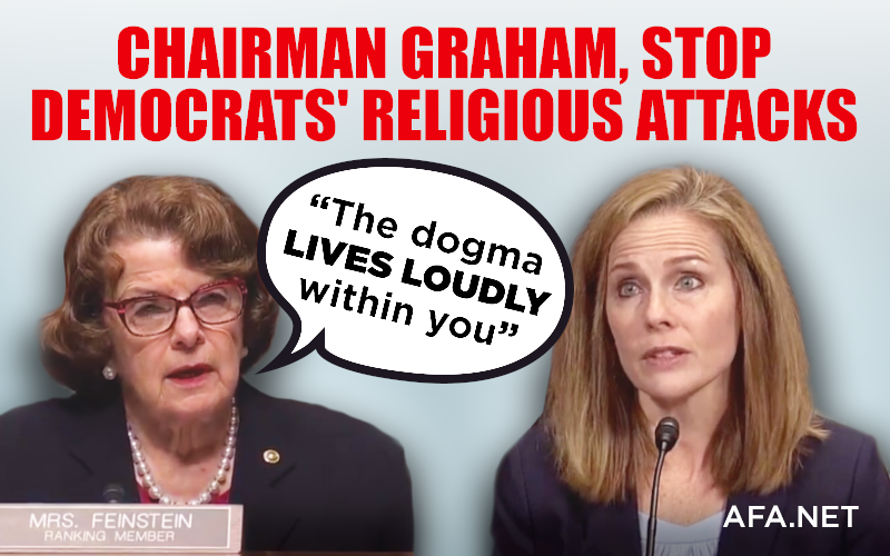 Tell Sen. Graham to halt Democrats' attacks against Judge Barrett's faith