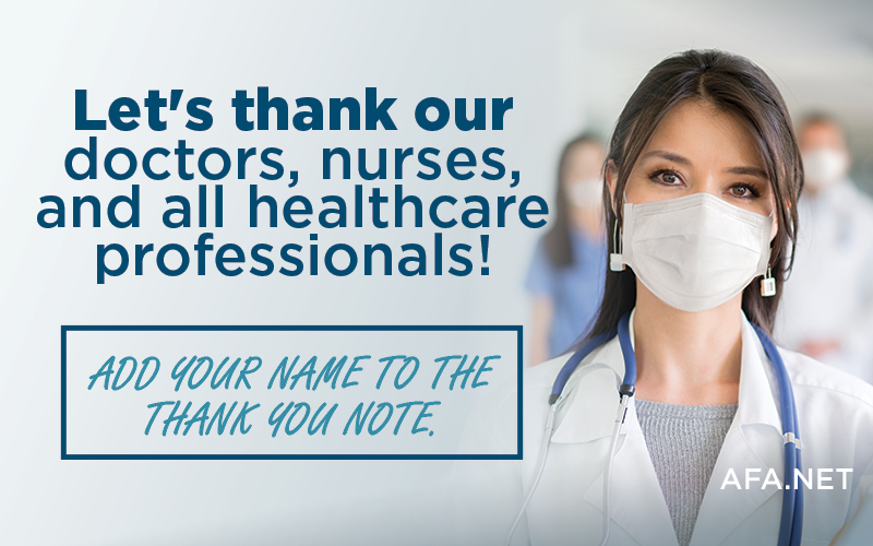 Add your name to say THANK YOU to Healthcare professionals
