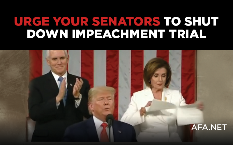 Urge Your Senators to Shut Down Impeachment Trial