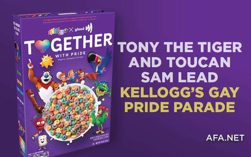 Tony the Tiger and Toucan Sam lead Kellogg’s Gay Pride parade