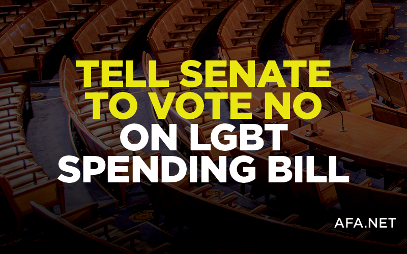 Urgent Action: Tell U.S. Senators to vote NO on LGBT spending bill