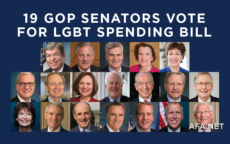 Your GOP Senator voted for the Democratic, LGBT spending bill