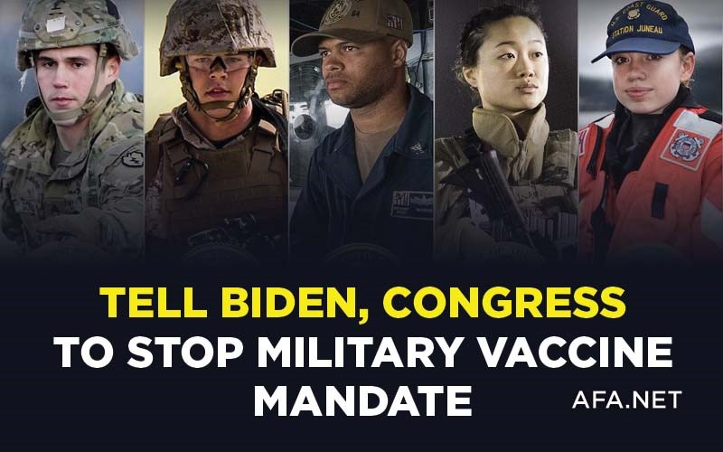 Tell Biden, Congress to stop military vaccine mandate