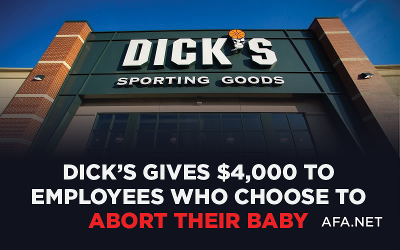 Dick’s Sporting Goods gives $4,000 to employees who choose to abort their baby