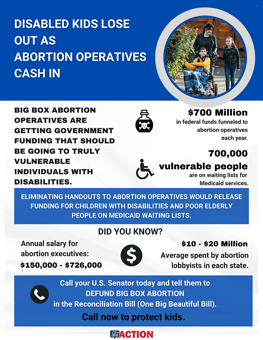 Contact Your U.S. Senators Today: Stop Big Abortion Funding in the Big Beautiful Bill